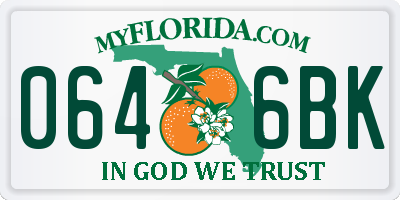 FL license plate 0646BK