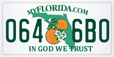 FL license plate 0646BO