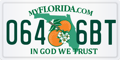 FL license plate 0646BT