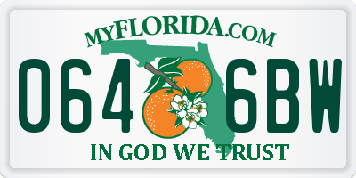 FL license plate 0646BW