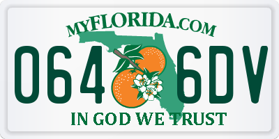 FL license plate 0646DV