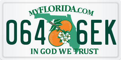 FL license plate 0646EK