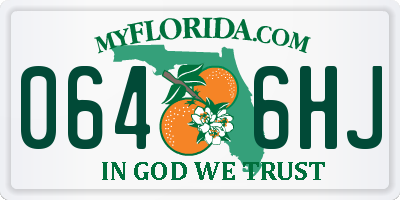 FL license plate 0646HJ