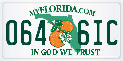 FL license plate 0646IC