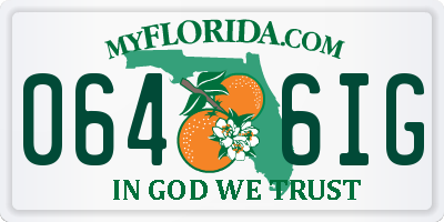 FL license plate 0646IG