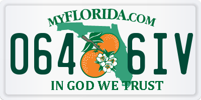 FL license plate 0646IV