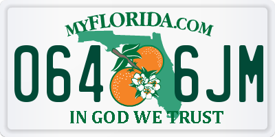 FL license plate 0646JM