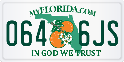 FL license plate 0646JS