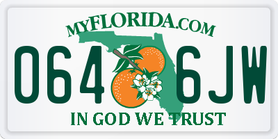 FL license plate 0646JW