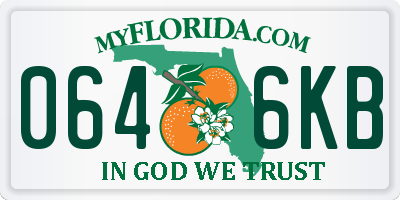 FL license plate 0646KB