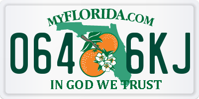 FL license plate 0646KJ