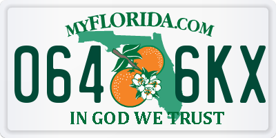 FL license plate 0646KX