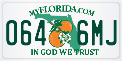 FL license plate 0646MJ