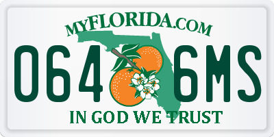 FL license plate 0646MS