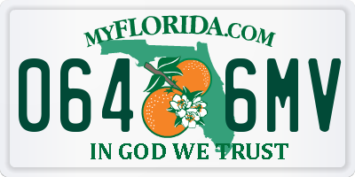 FL license plate 0646MV