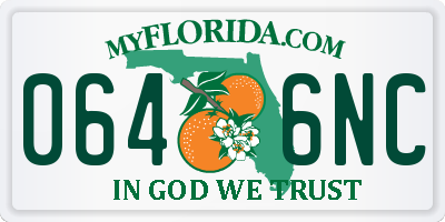 FL license plate 0646NC
