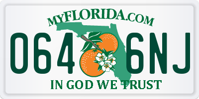 FL license plate 0646NJ