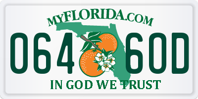 FL license plate 0646OD