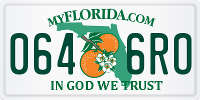 FL license plate 0646RO