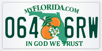FL license plate 0646RW
