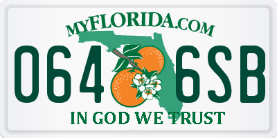 FL license plate 0646SB