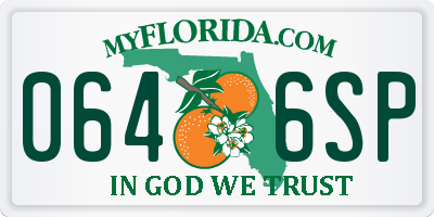 FL license plate 0646SP