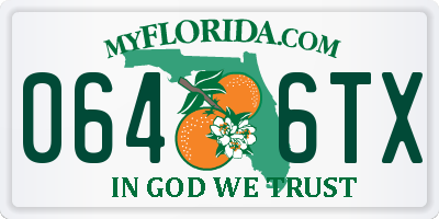 FL license plate 0646TX