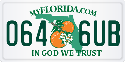 FL license plate 0646UB