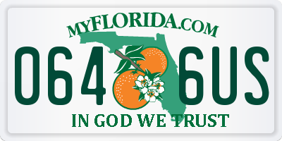 FL license plate 0646US