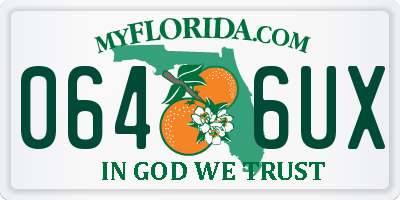 FL license plate 0646UX