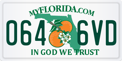 FL license plate 0646VD