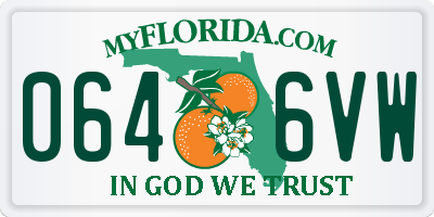 FL license plate 0646VW