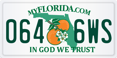 FL license plate 0646WS