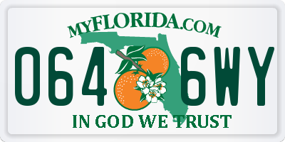 FL license plate 0646WY