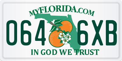 FL license plate 0646XB