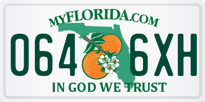 FL license plate 0646XH