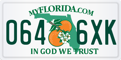 FL license plate 0646XK
