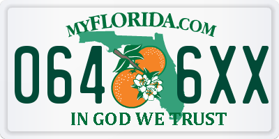 FL license plate 0646XX