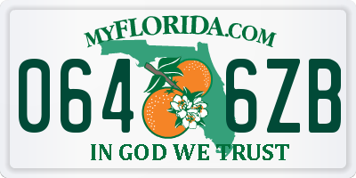FL license plate 0646ZB