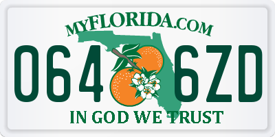 FL license plate 0646ZD
