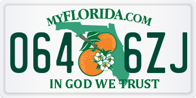 FL license plate 0646ZJ