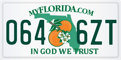 FL license plate 0646ZT
