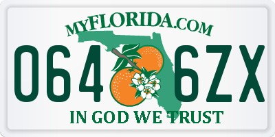 FL license plate 0646ZX