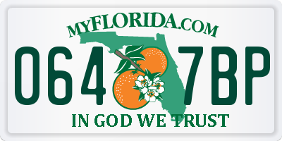 FL license plate 0647BP