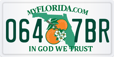 FL license plate 0647BR
