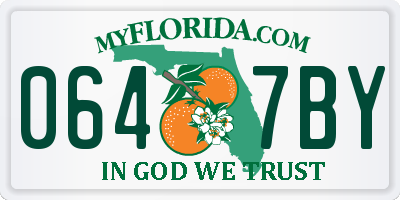 FL license plate 0647BY