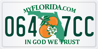 FL license plate 0647CC