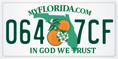 FL license plate 0647CF