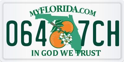 FL license plate 0647CH