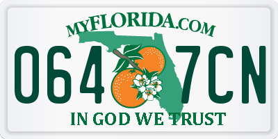 FL license plate 0647CN